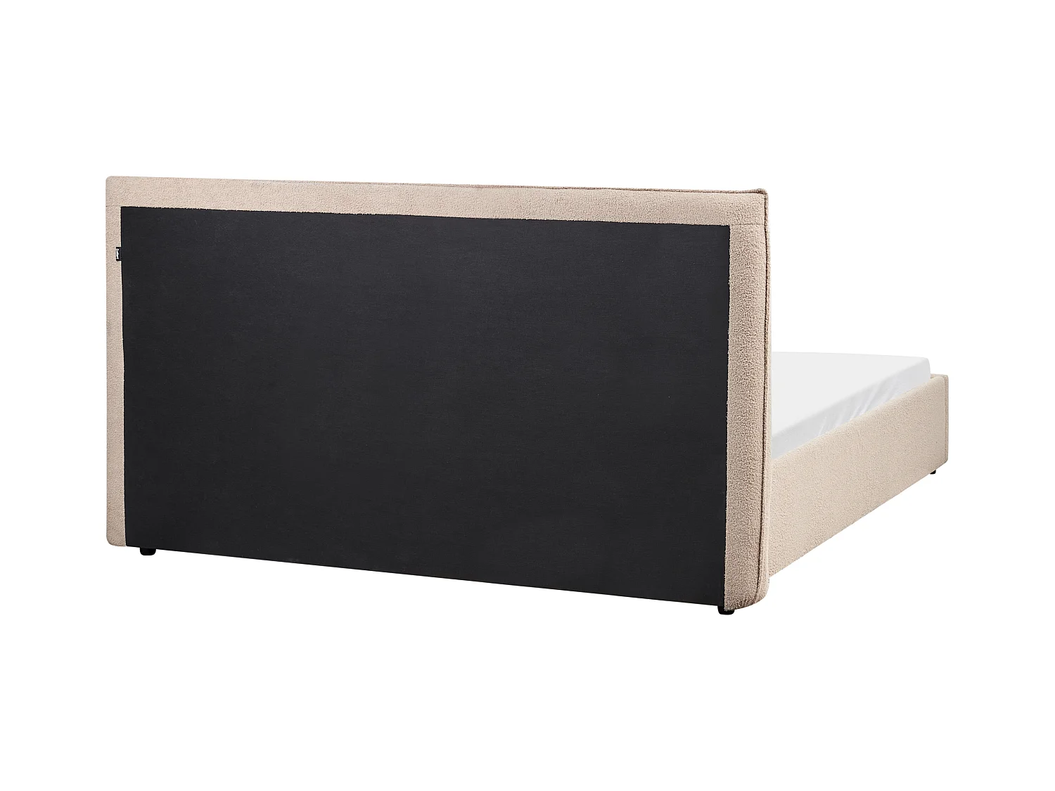 Lit avec sommier Bouclé LAVAUR 160 x 200 cm Taupe