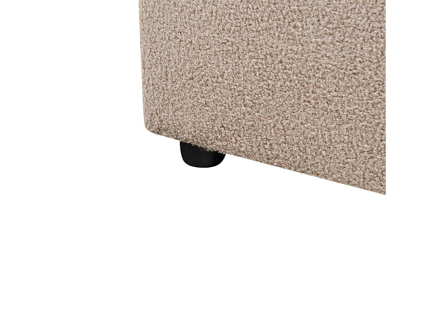 Lit avec sommier Bouclé LAVAUR 160 x 200 cm Taupe