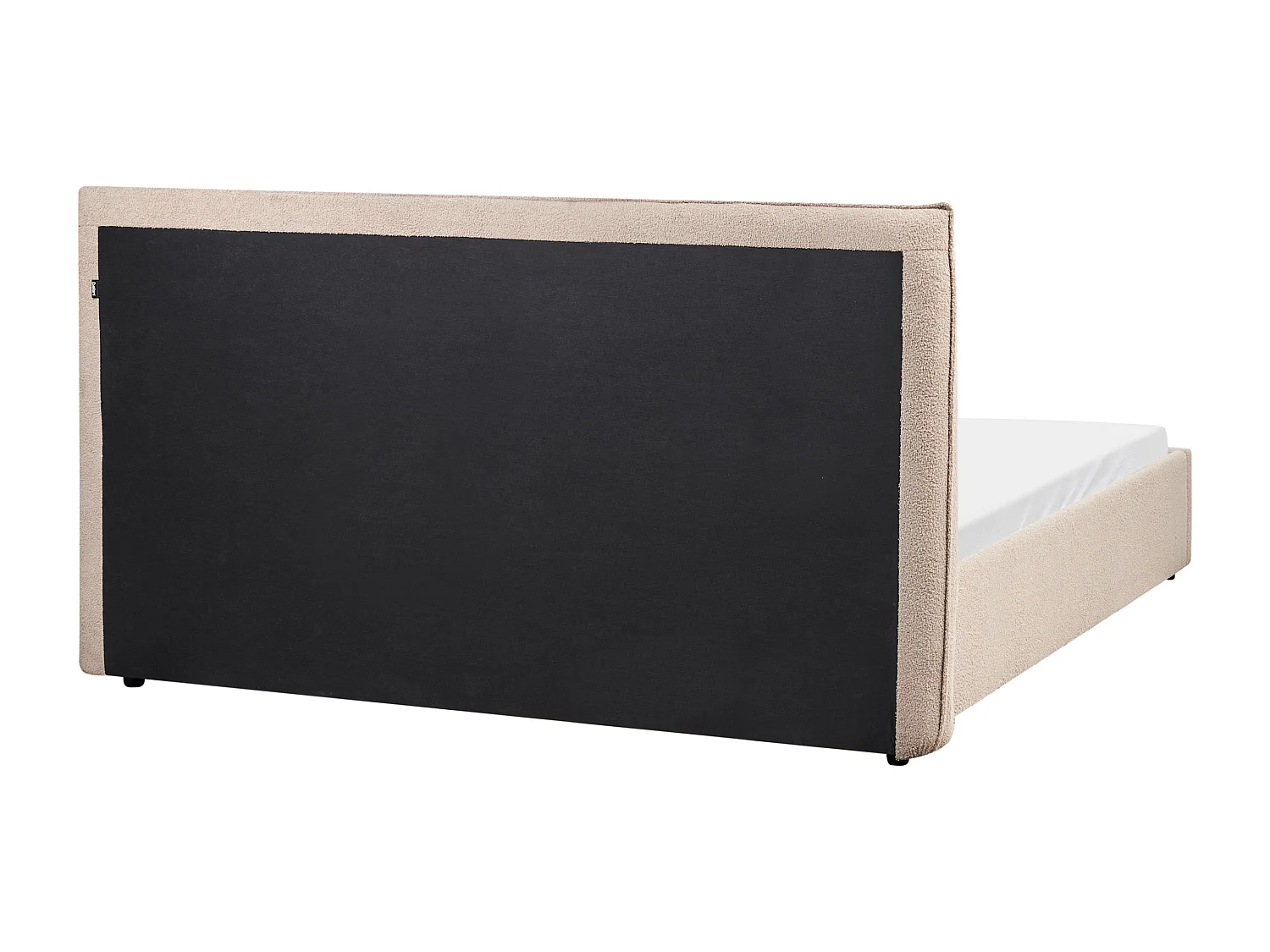 Bett mit Lattenrost Bouclé LAVAUR 160 x 200 cm Taupe