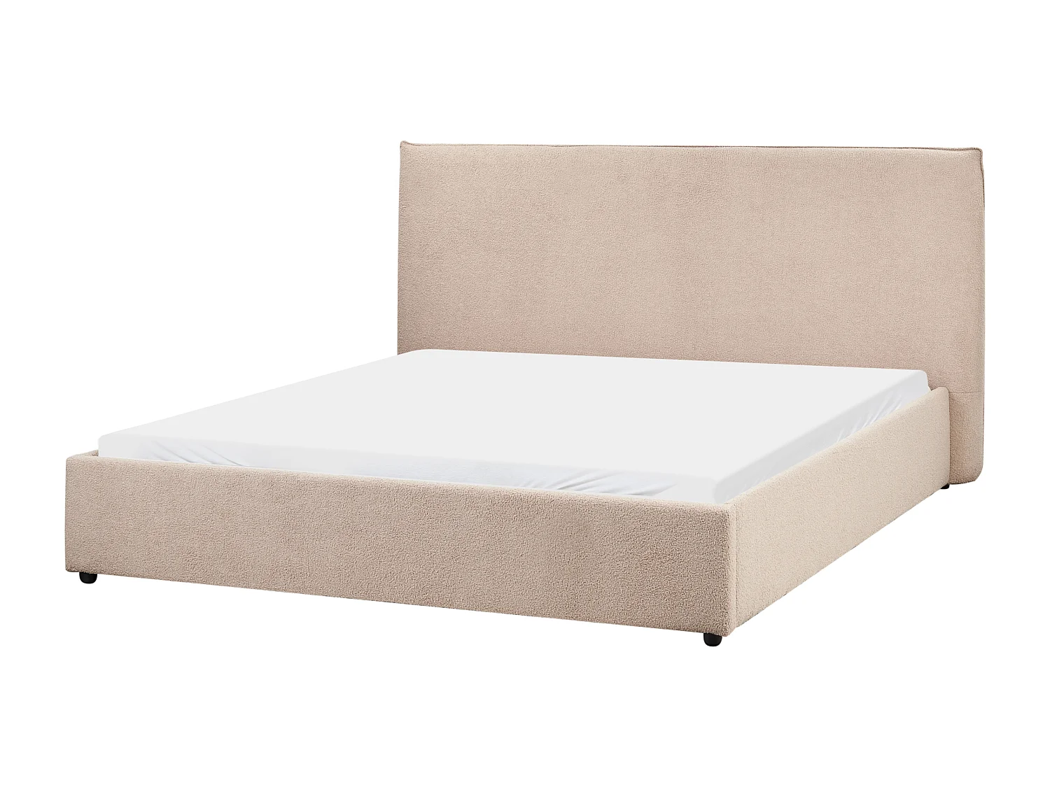 Letto Bouclé LAVAUR 160 x 200 cm Tortora