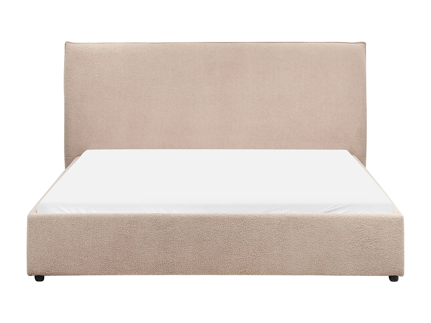 Letto Bouclé LAVAUR 160 x 200 cm Tortora