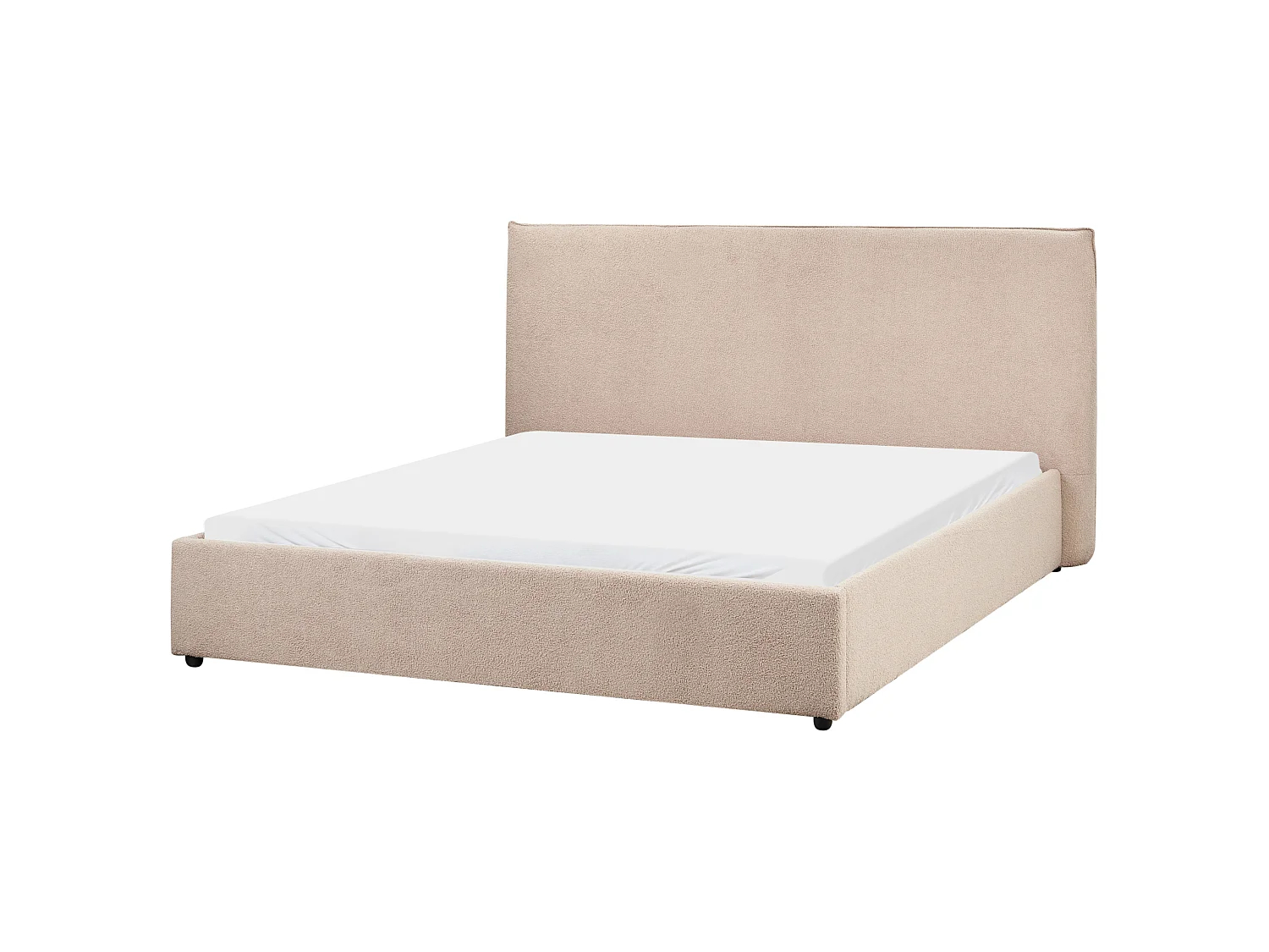 Letto Bouclé LAVAUR 160 x 200 cm Tortora