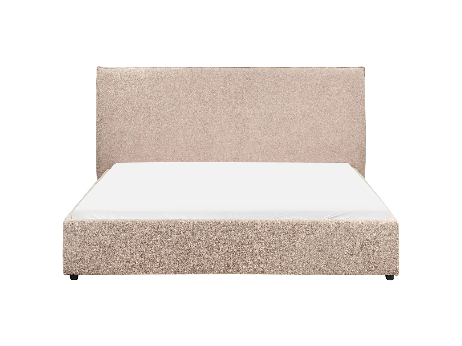 Letto Bouclé LAVAUR 160 x 200 cm Tortora