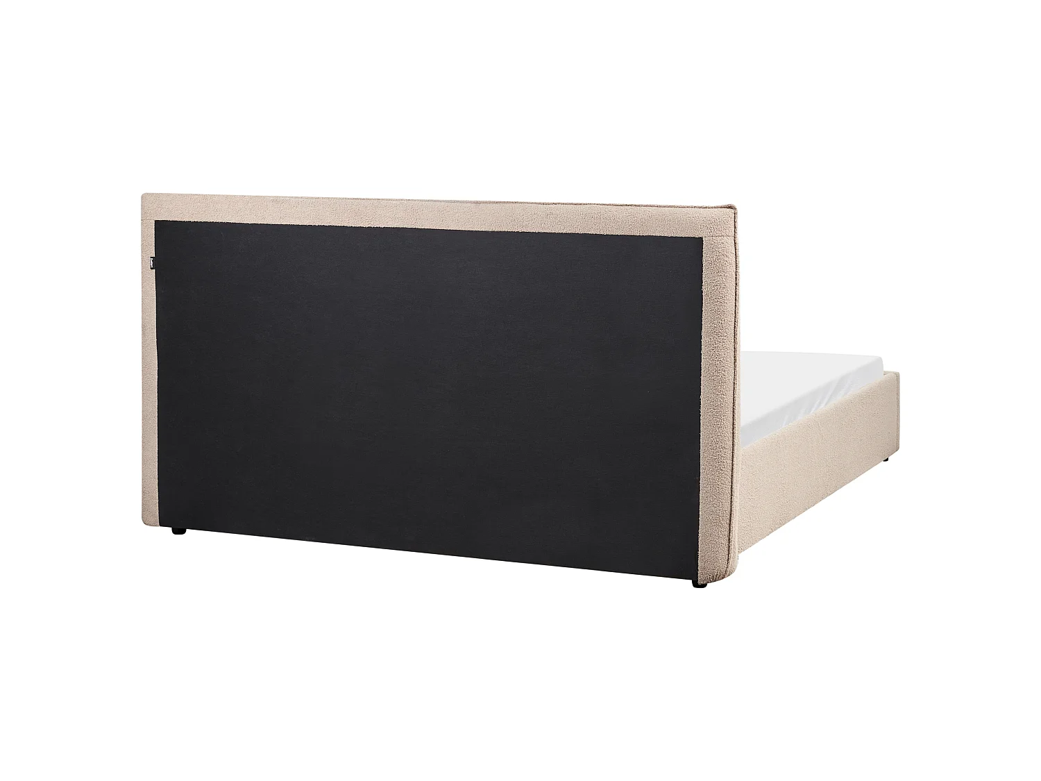 Letto Bouclé LAVAUR 160 x 200 cm Tortora