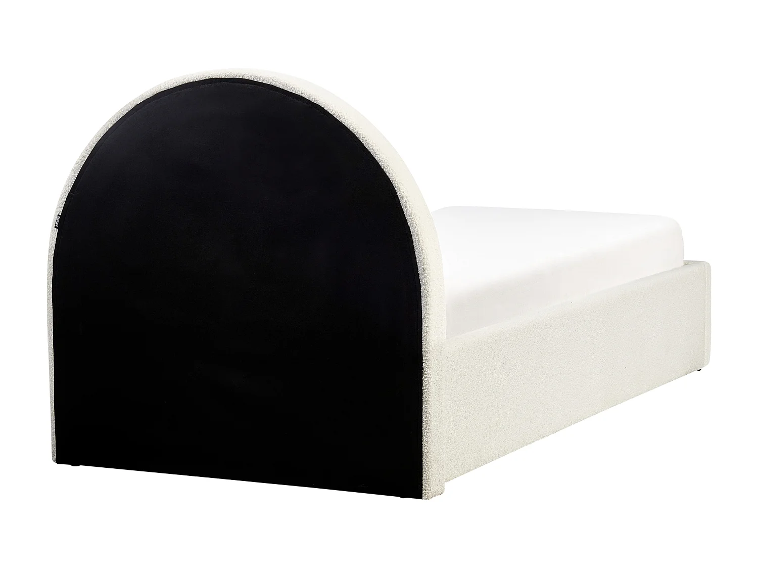 Lit ottoman enfant Bouclé ANET 90 x 200 cm Blanc cassé