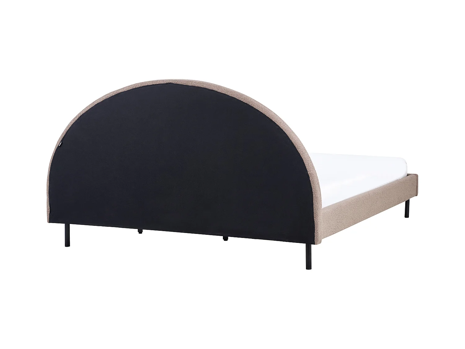 Bett mit Lattenrost Bouclé MARGUT 180 x 200 cm Taupe