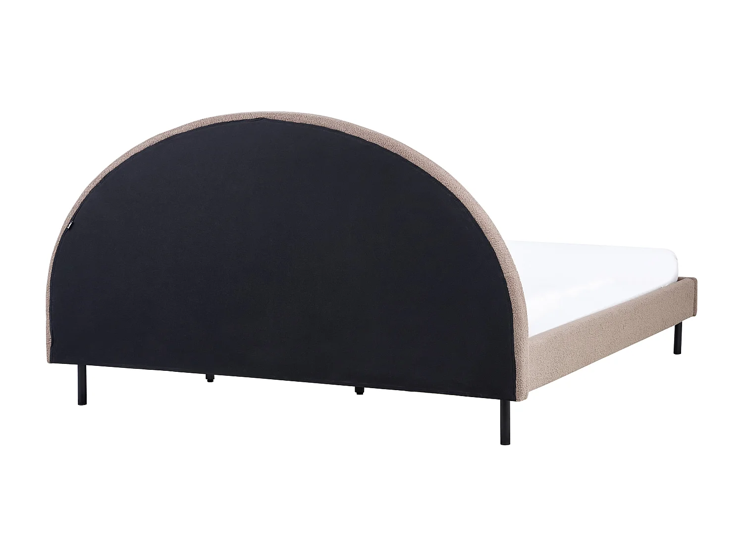 Bett mit Lattenrost Bouclé MARGUT 180 x 200 cm Taupe