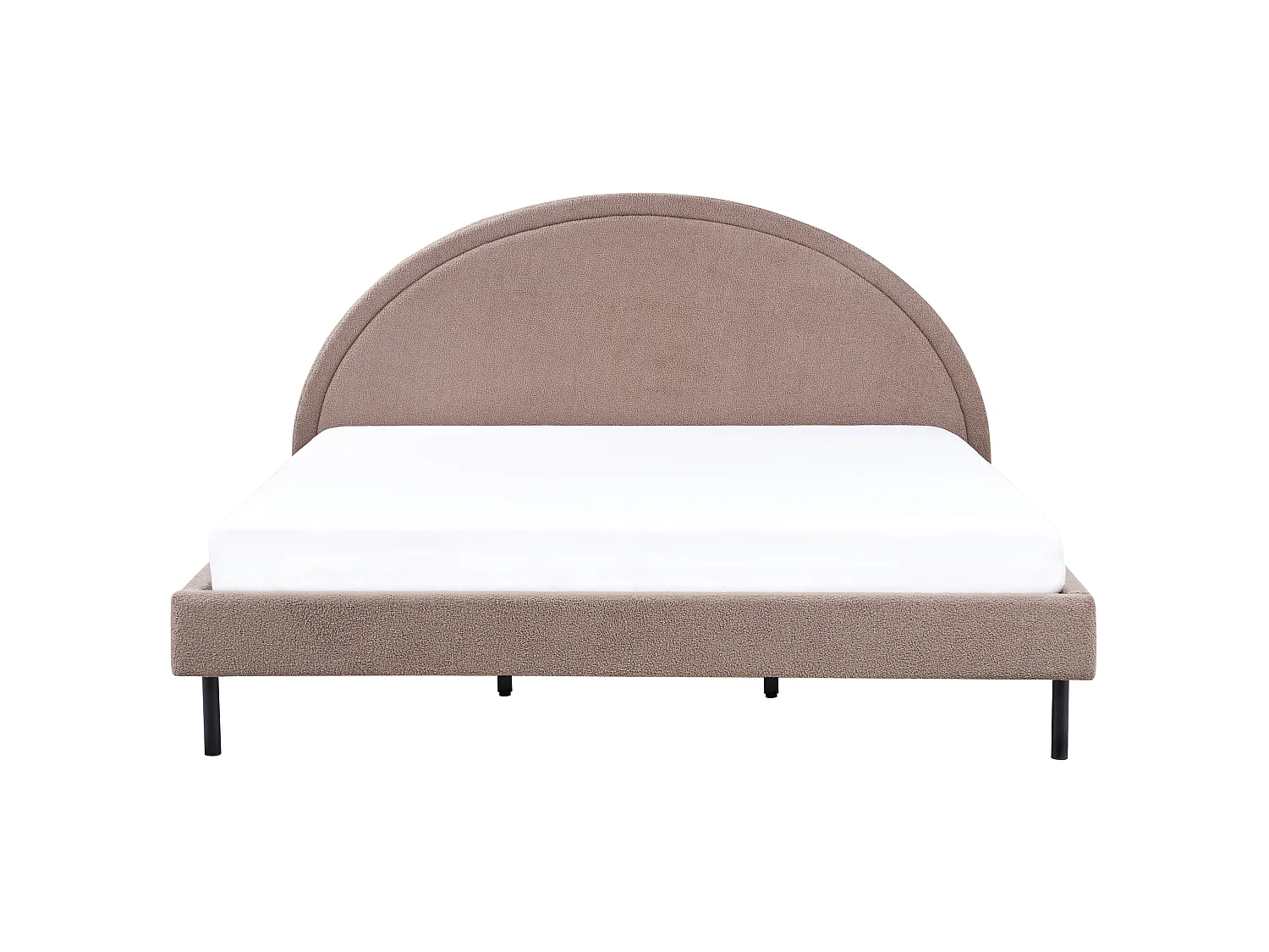 Säng med lamellram Bouclé MARGUT 180 x 200 cm Taupe