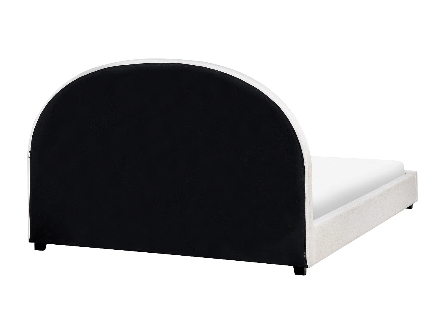 Bett mit Lattenrost Stoff VAUCLUSE 160 x 200 cm Cremeweiss