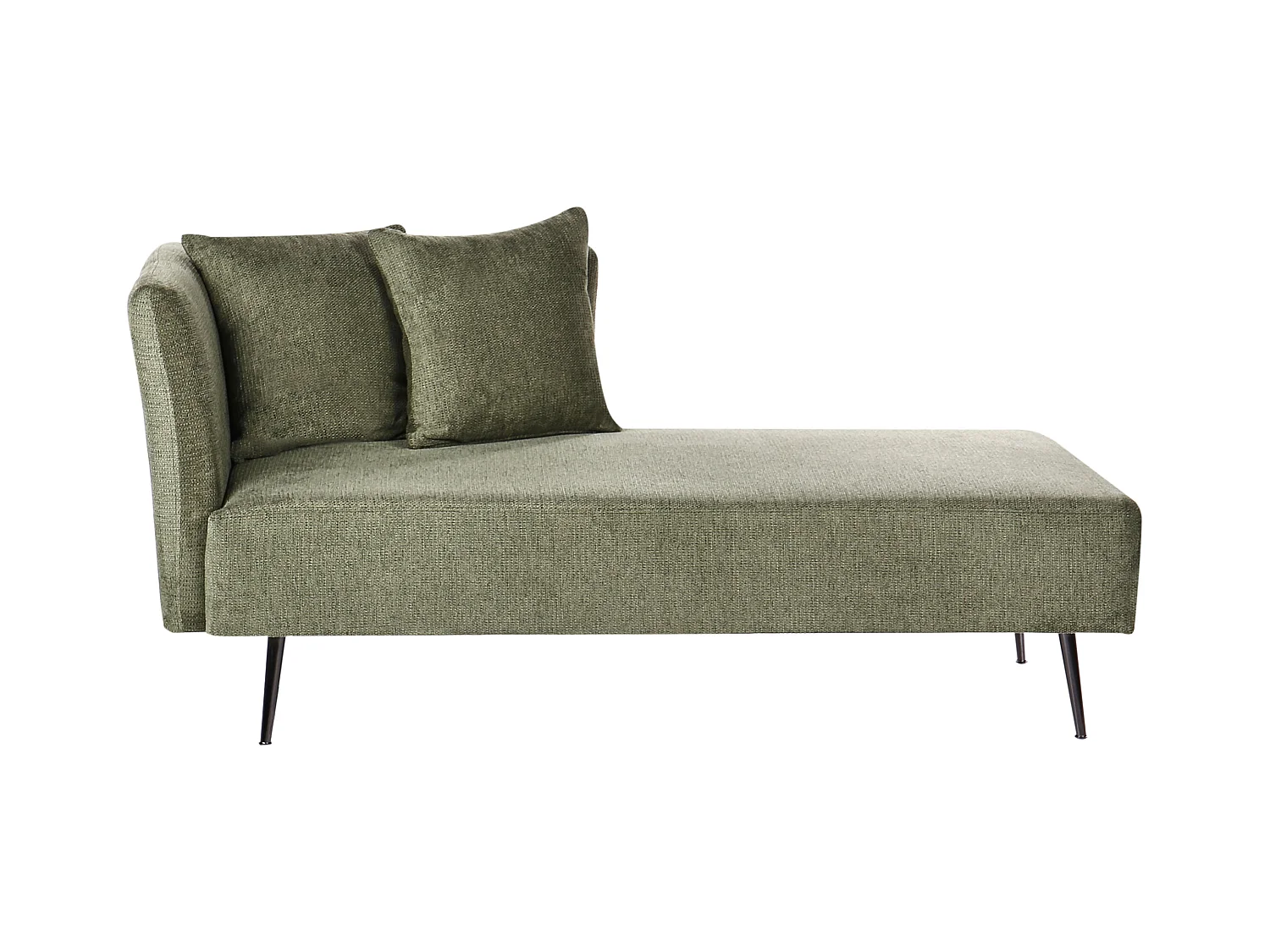 Chaise longue côté droite RIOM Tissu Vert