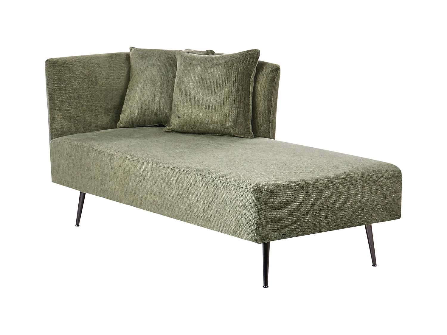 Chaise longue côté droite RIOM Tissu Vert