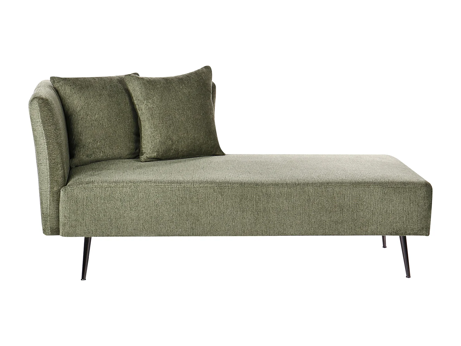 Chaise longue côté gauche RIOM Tissu Vert