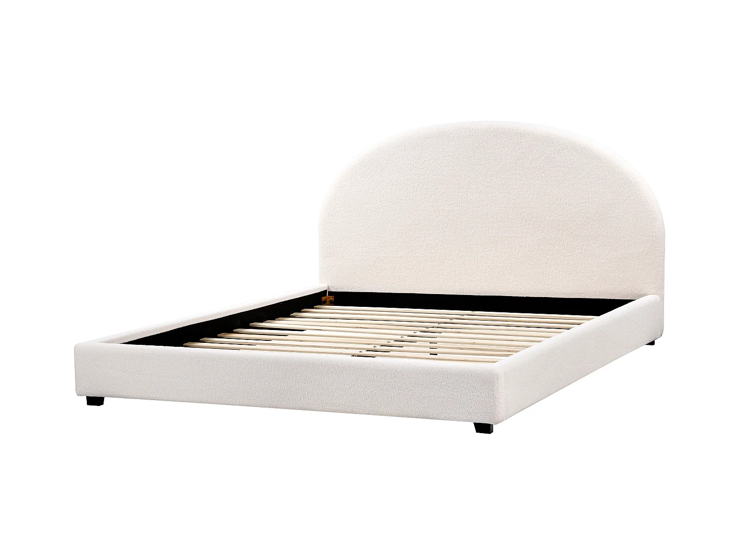 Letto Bouclé VAUCLUSE 180 x 200 cm Bianco sporco