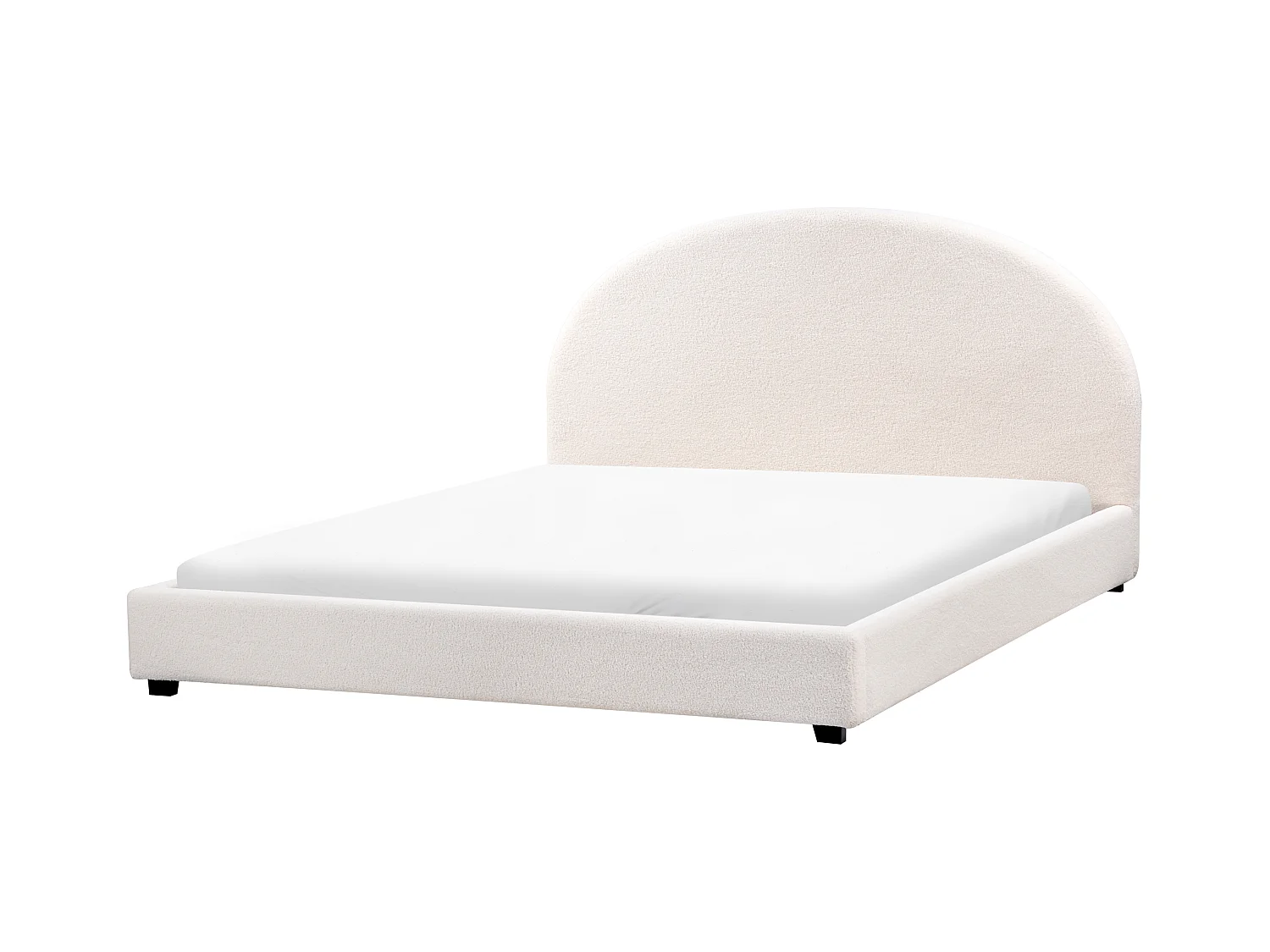 Letto Bouclé VAUCLUSE 180 x 200 cm Bianco sporco