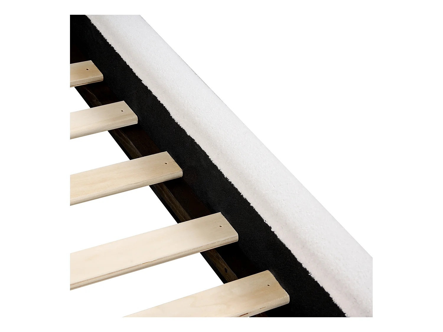 Letto Bouclé VAUCLUSE 180 x 200 cm Bianco sporco