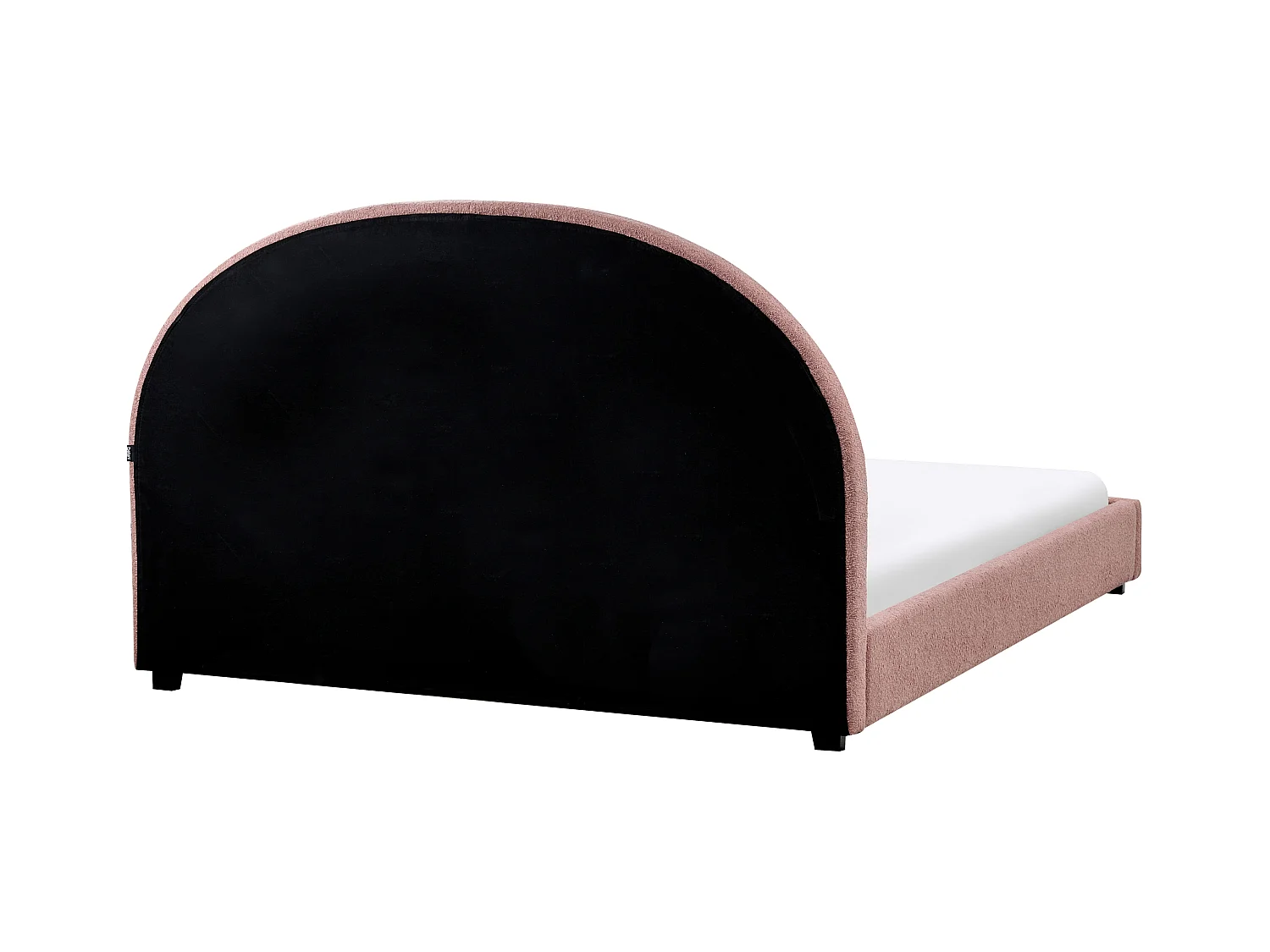 Letto Bouclé VAUCLUSE 160 x 200 cm Rosa pastello