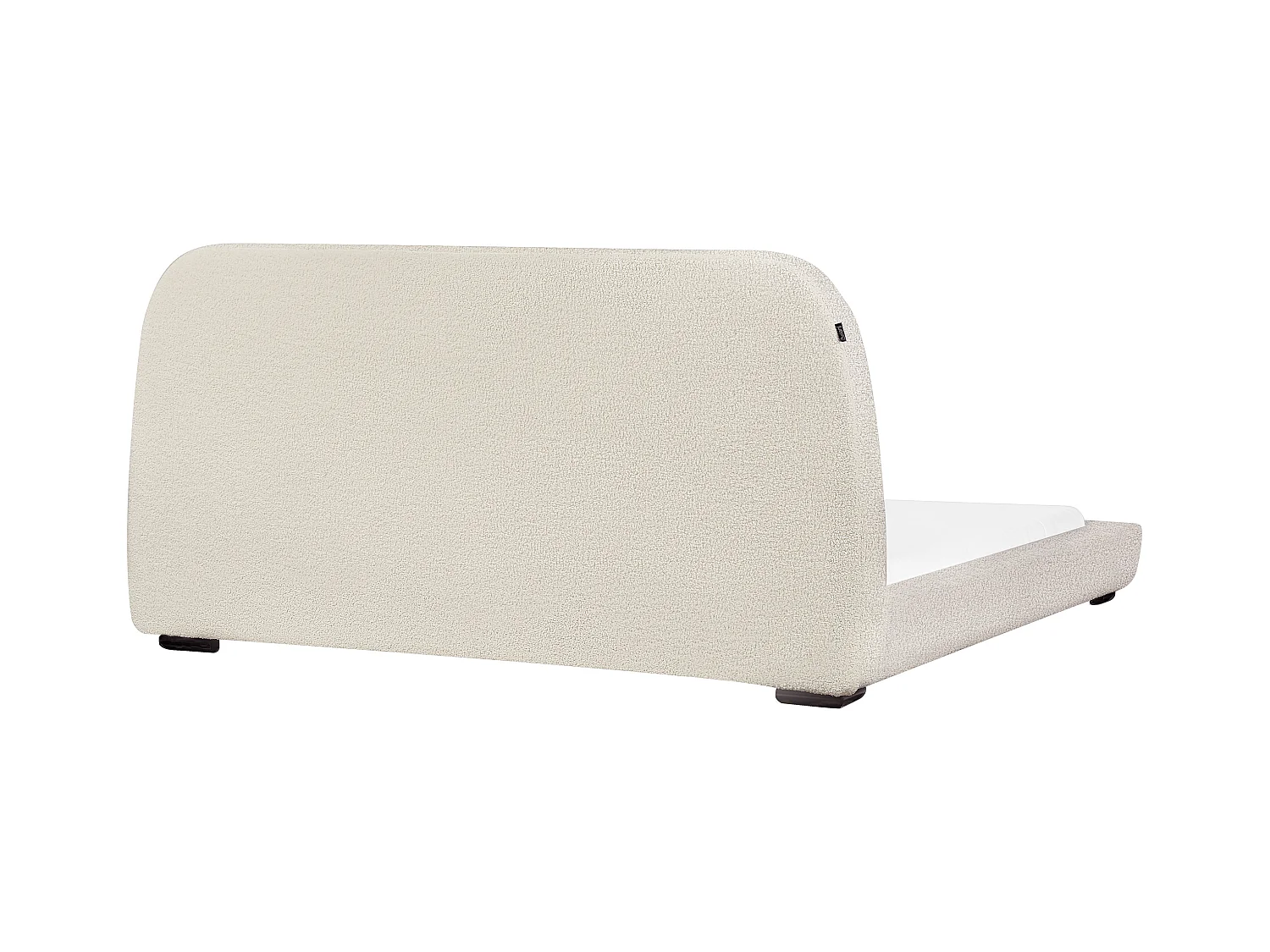 Lit avec sommier Bouclé ROISEL 180 x 200 cm Beige clair