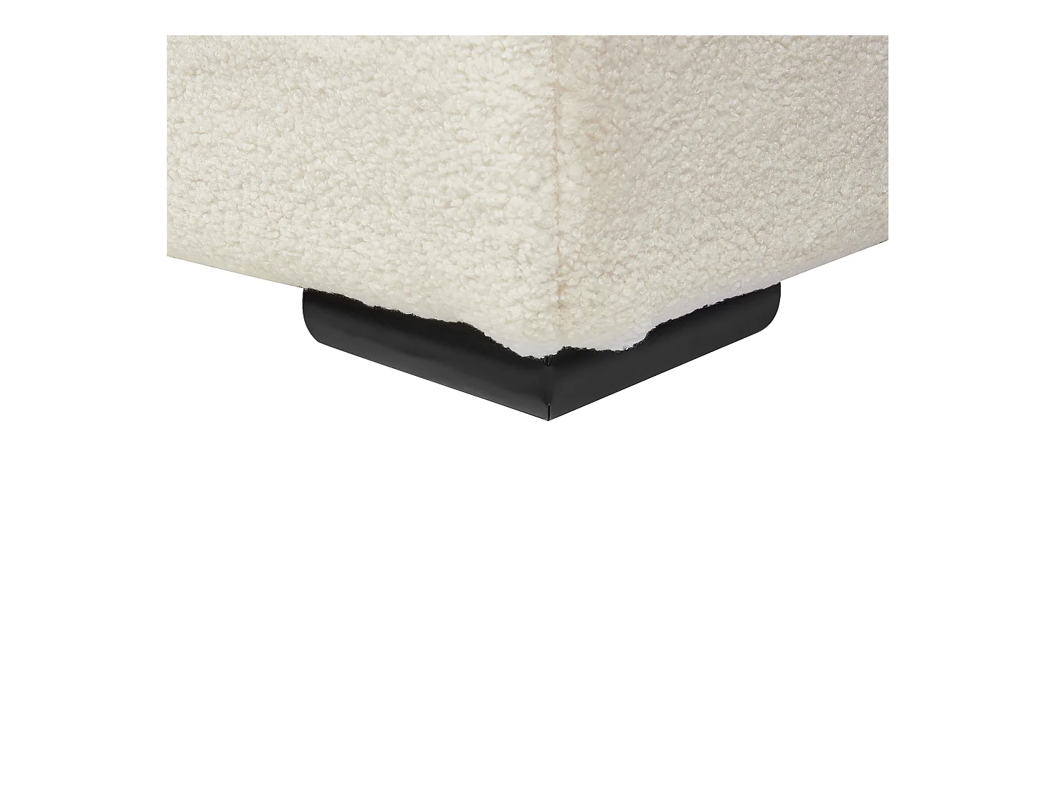 Lit avec sommier Bouclé ROISEL 180 x 200 cm Beige clair