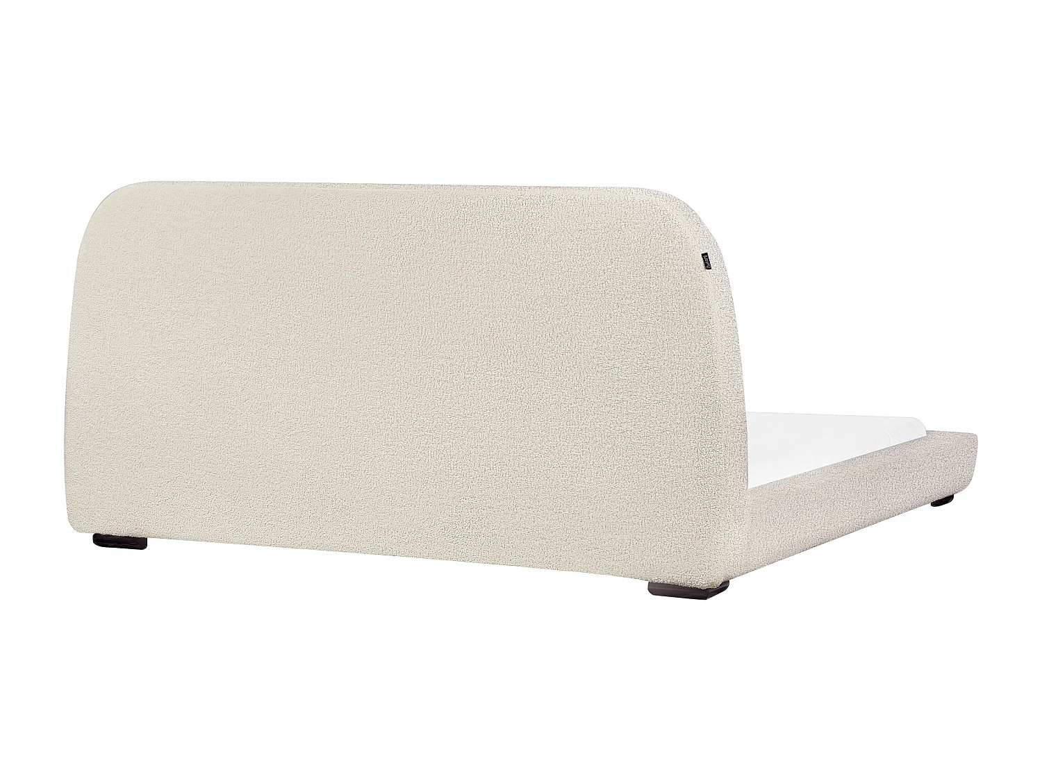 Bett mit Lattenrost Bouclé ROISEL 180 x 200 cm Hellbeige
