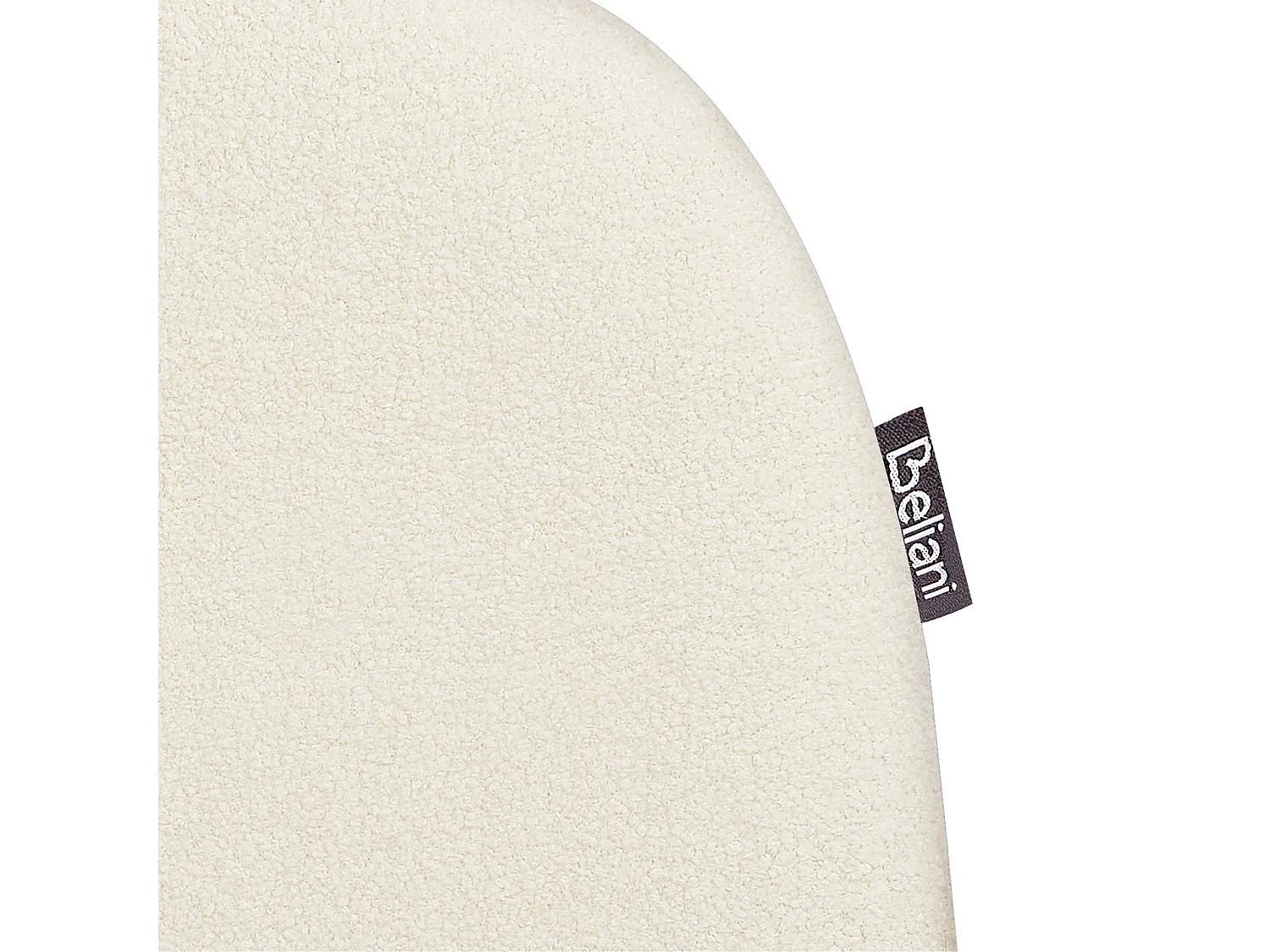 Bett mit Lattenrost Bouclé ROISEL 180 x 200 cm Hellbeige
