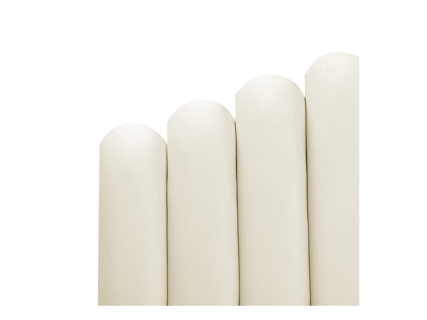 Lit avec sommier Velours VINCENNES 180 x 200 cm Blanc cassé