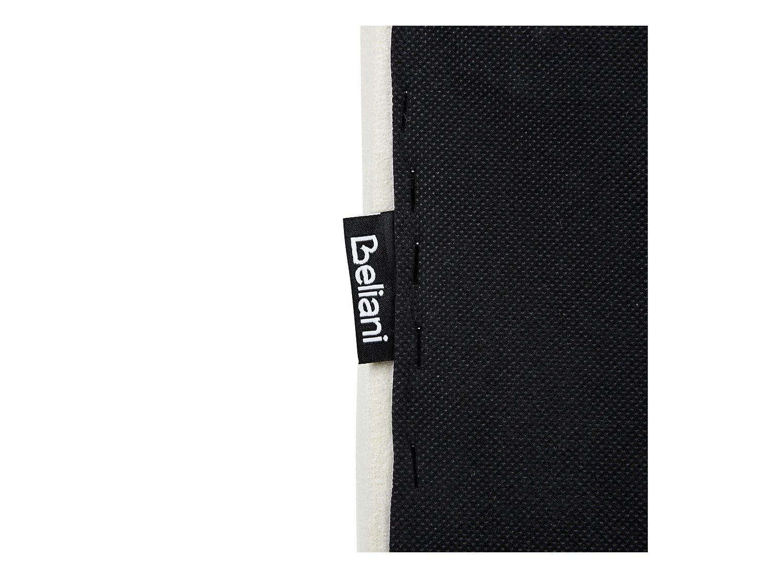 Lit avec sommier Velours VINCENNES 180 x 200 cm Blanc cassé