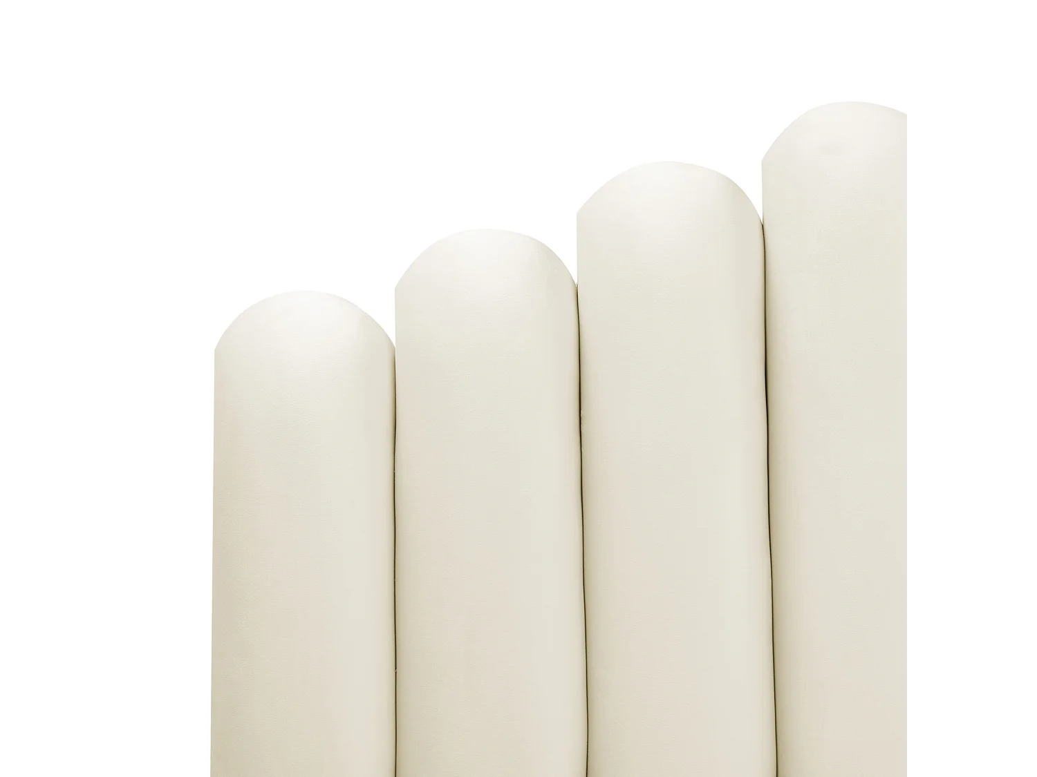 Lit avec sommier Velours VINCENNES 180 x 200 cm Blanc cassé