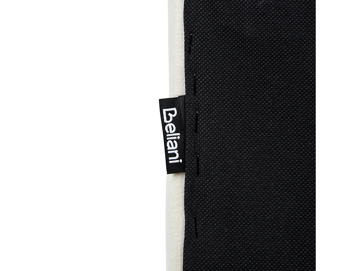 Lit avec sommier Velours VINCENNES 180 x 200 cm Blanc cassé