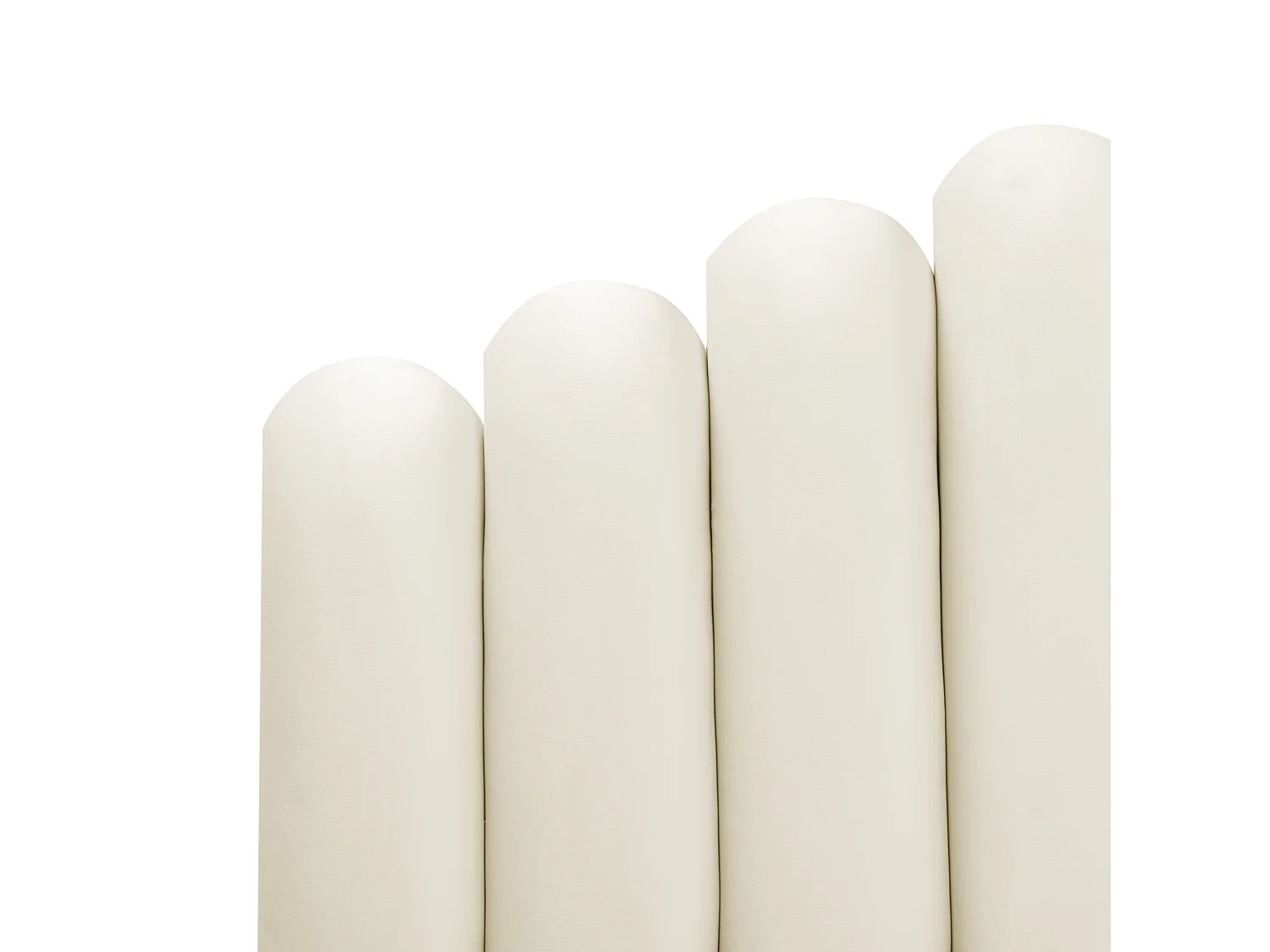 Lit avec sommier Velours VINCENNES 180 x 200 cm Blanc cassé