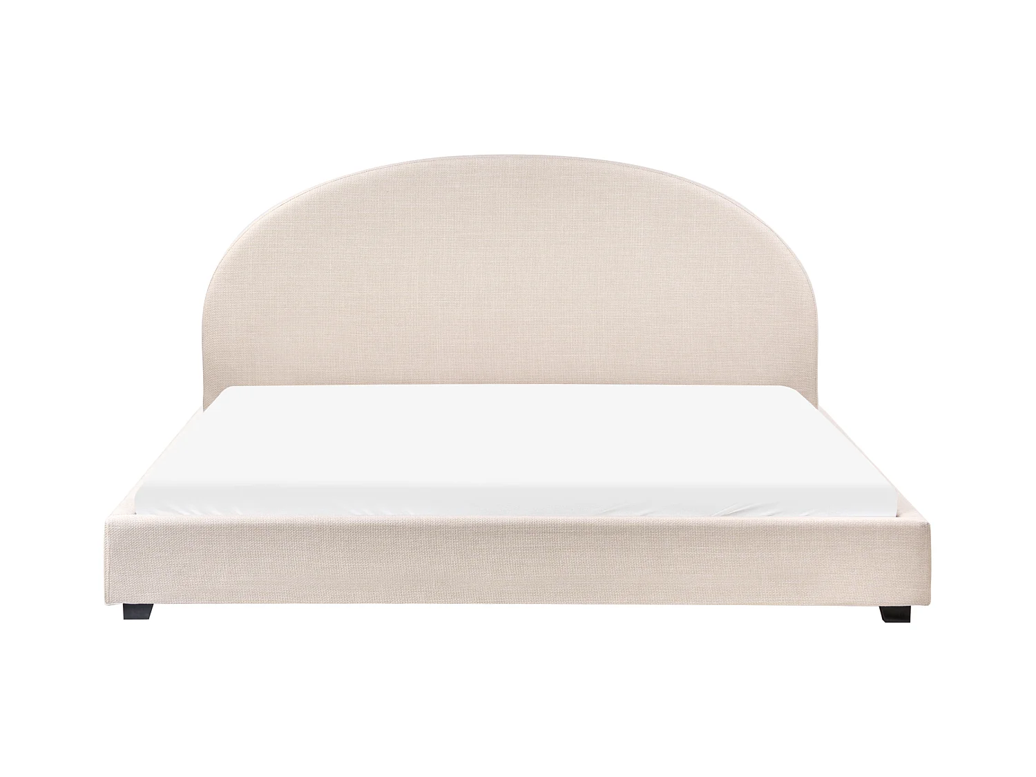 Bett mit Lattenrost Stoff VAUCLUSE 180 x 200 cm Hellbeige