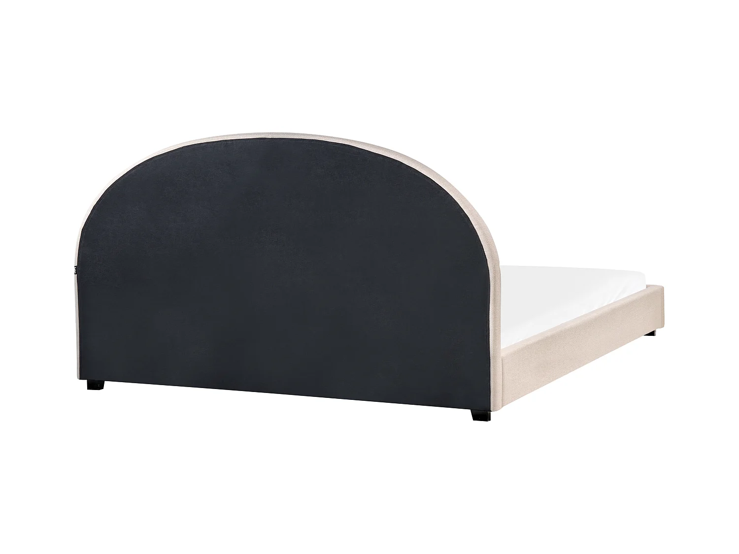 Bett mit Lattenrost Stoff VAUCLUSE 180 x 200 cm Hellbeige