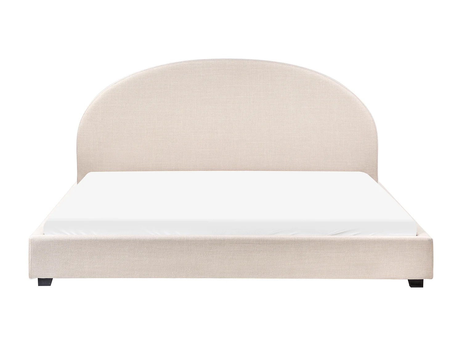 Bett mit Lattenrost Stoff VAUCLUSE 180 x 200 cm Hellbeige