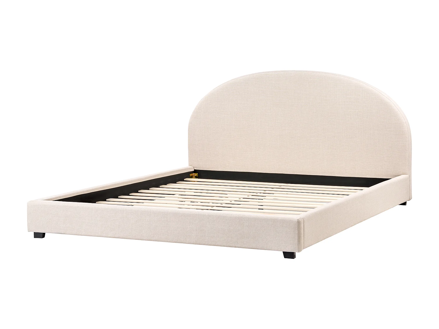 Lit avec sommier Tissu VAUCLUSE 180 x 200 cm Beige clair