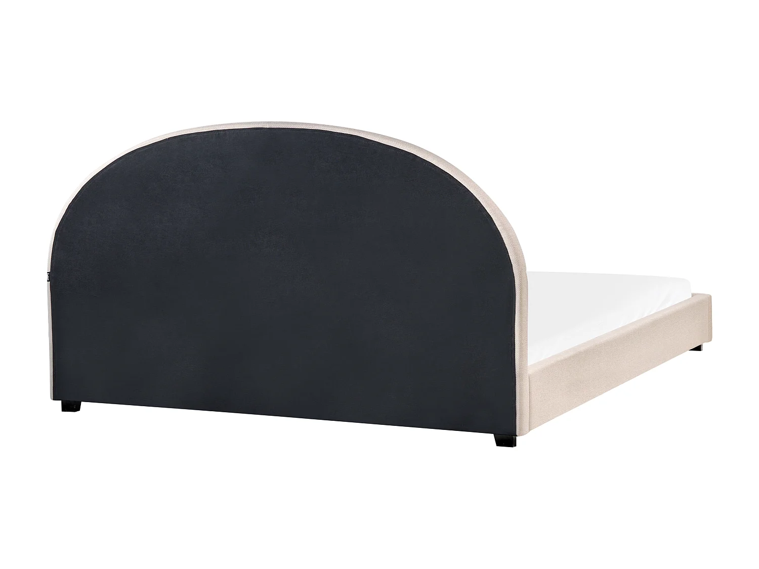 Lit avec sommier Tissu VAUCLUSE 180 x 200 cm Beige clair