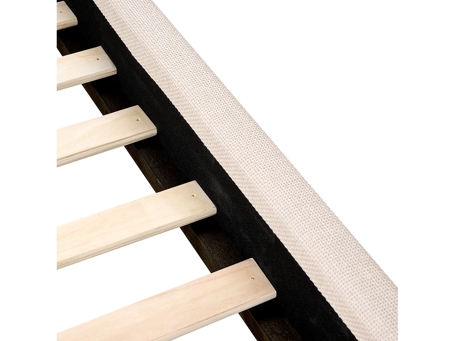 Lit avec sommier Tissu VAUCLUSE 180 x 200 cm Beige clair