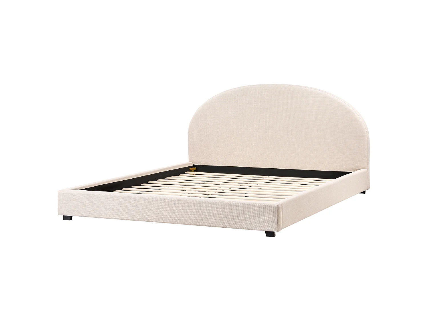 Lit avec sommier Tissu VAUCLUSE 180 x 200 cm Beige clair
