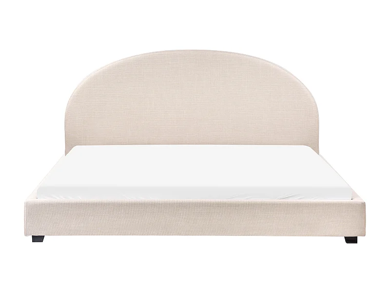 Lit avec sommier Tissu VAUCLUSE 180 x 200 cm Beige clair