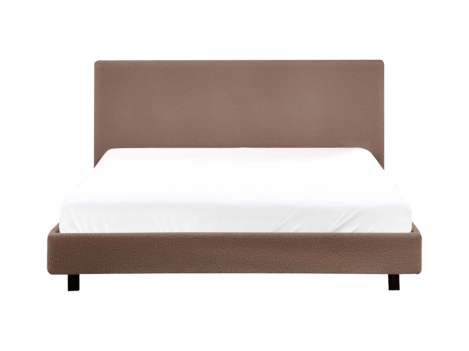 Lit avec sommier Bouclé ALBI 180 x 200 cm Marron