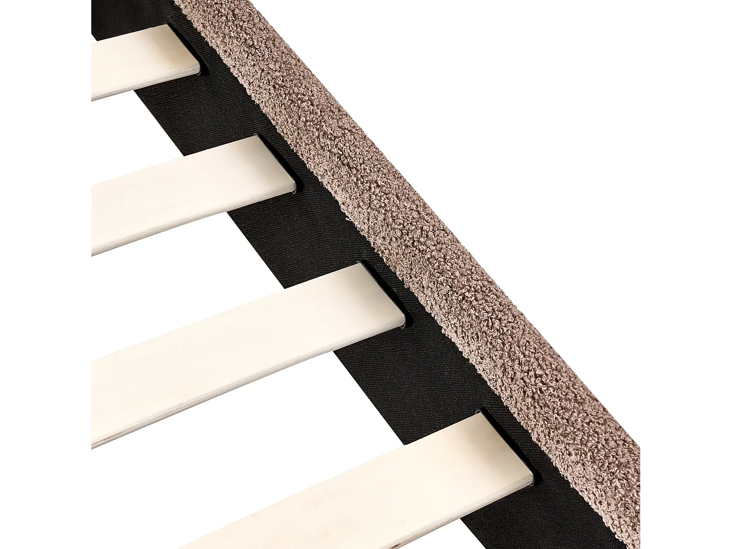 Lit avec sommier Bouclé ALBI 180 x 200 cm Marron