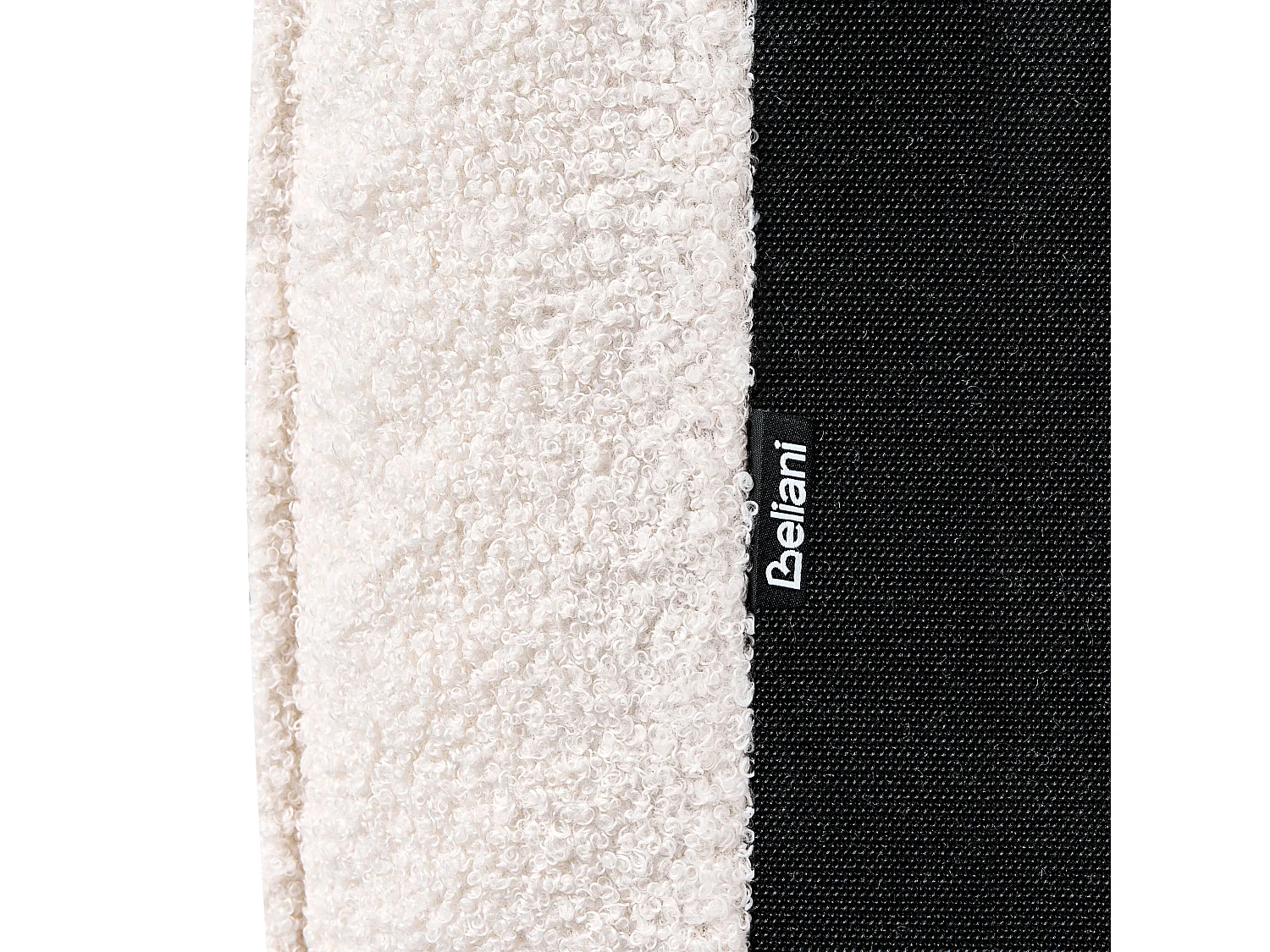 Lit avec sommier Bouclé LAVAUR 160 x 200 cm Blanc cassé