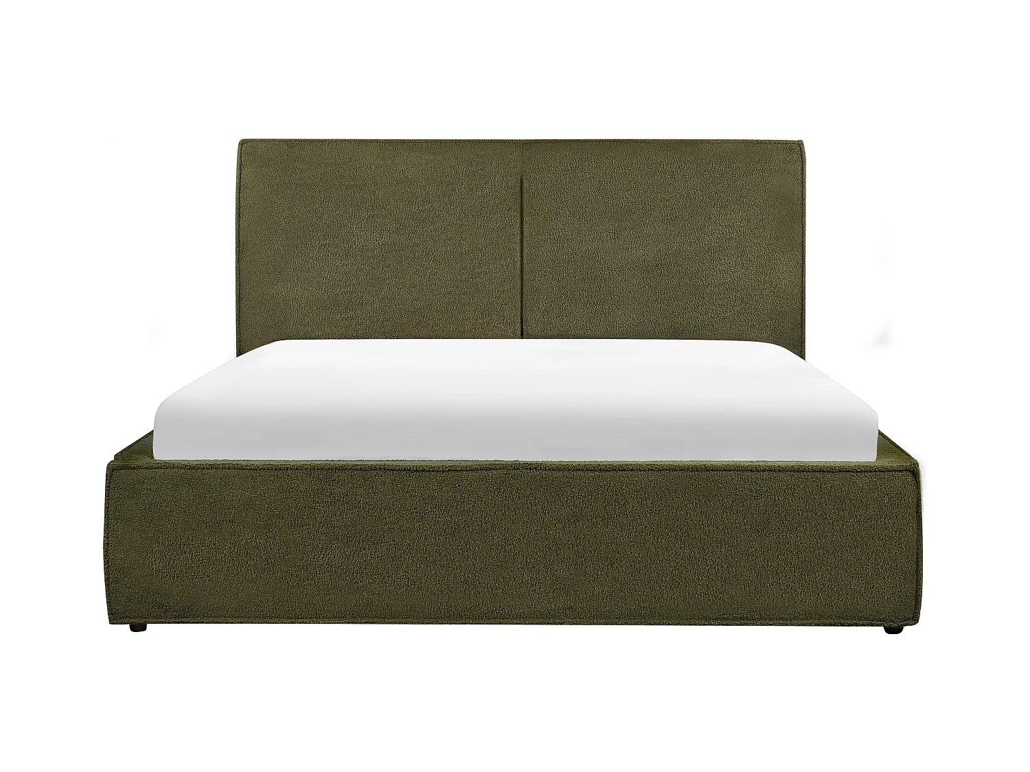 Lit ottoman Bouclé MOISSAC 160 x 200 cm Vert foncé