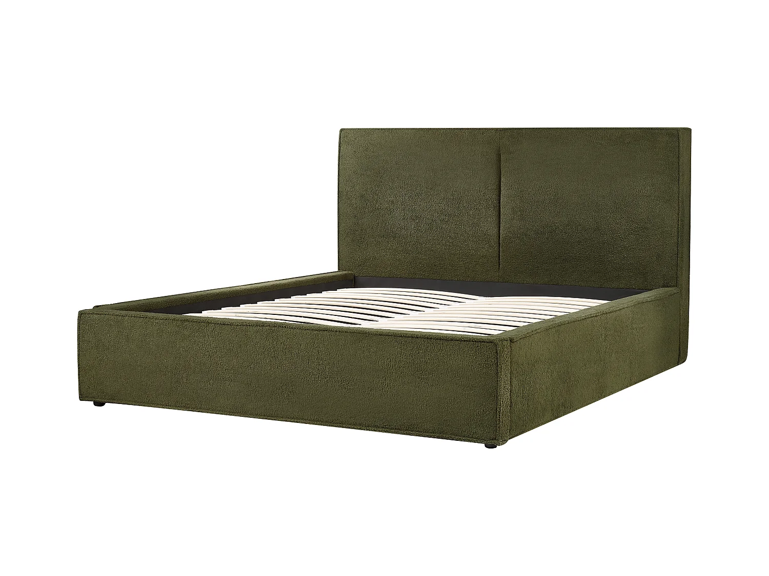 Lit ottoman Bouclé MOISSAC 160 x 200 cm Vert foncé