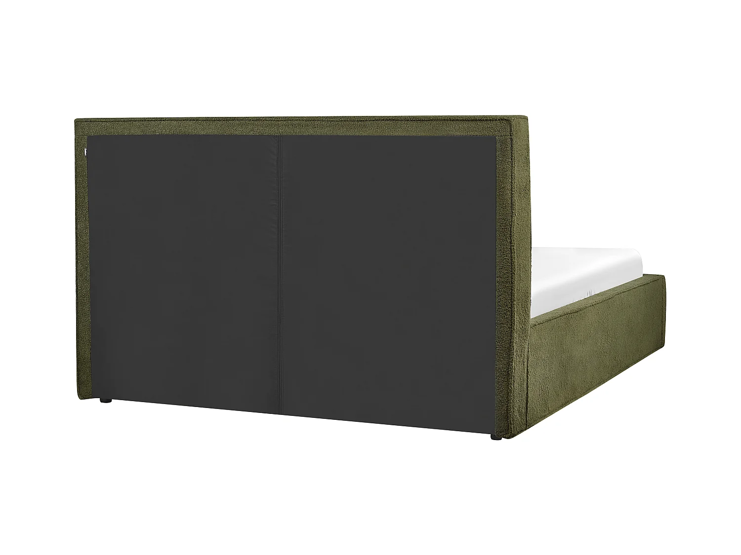 Lit ottoman Bouclé MOISSAC 160 x 200 cm Vert foncé