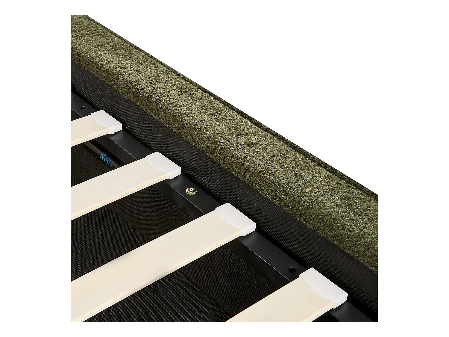 Lit ottoman Bouclé MOISSAC 160 x 200 cm Vert foncé