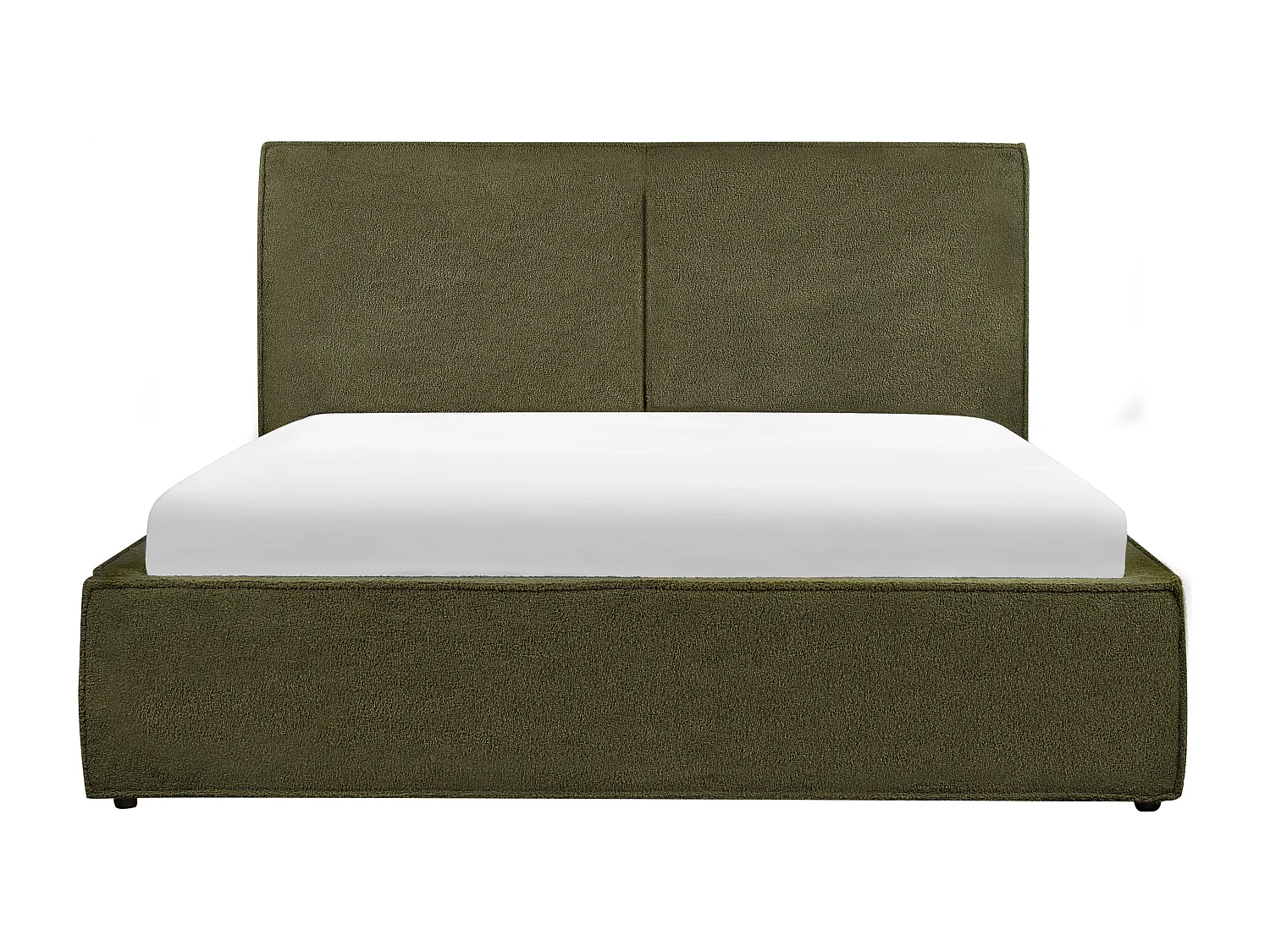 Lit ottoman Bouclé MOISSAC 160 x 200 cm Vert foncé