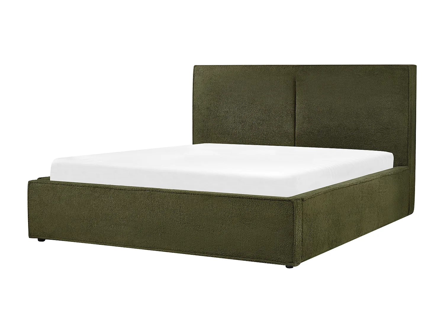 Lit ottoman Bouclé MOISSAC 160 x 200 cm Vert foncé