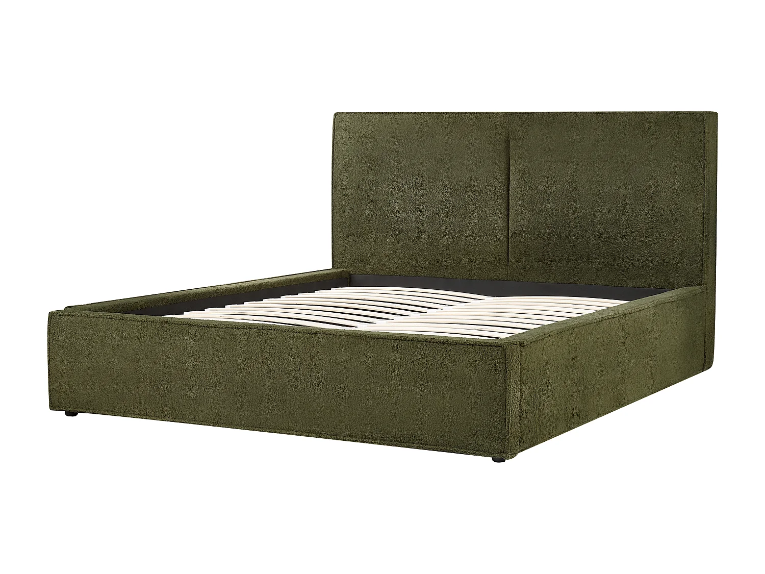 Lit ottoman Bouclé MOISSAC 160 x 200 cm Vert foncé