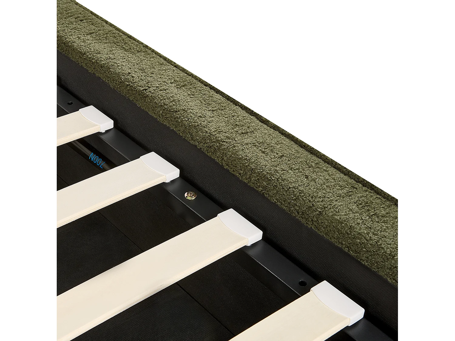 Lit ottoman Bouclé MOISSAC 160 x 200 cm Vert foncé