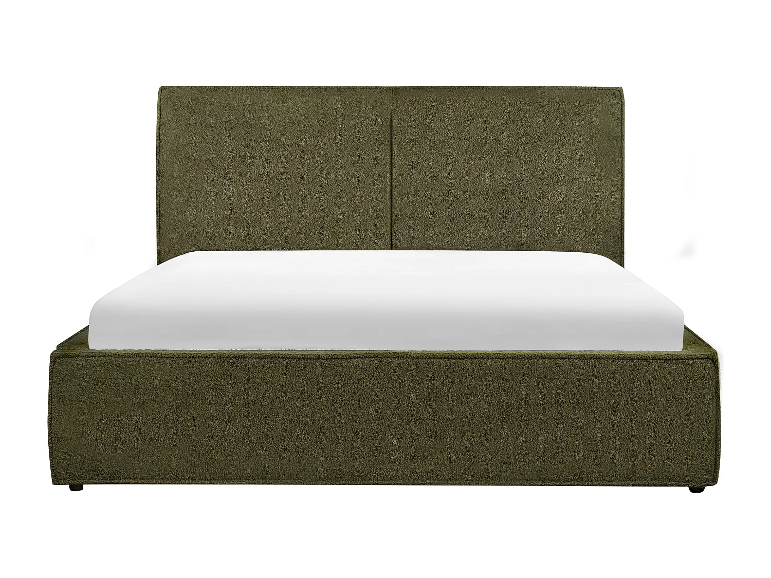 Bed met opbergruimte Bouclé MOISSAC 160 x 200 cm Donkergroen