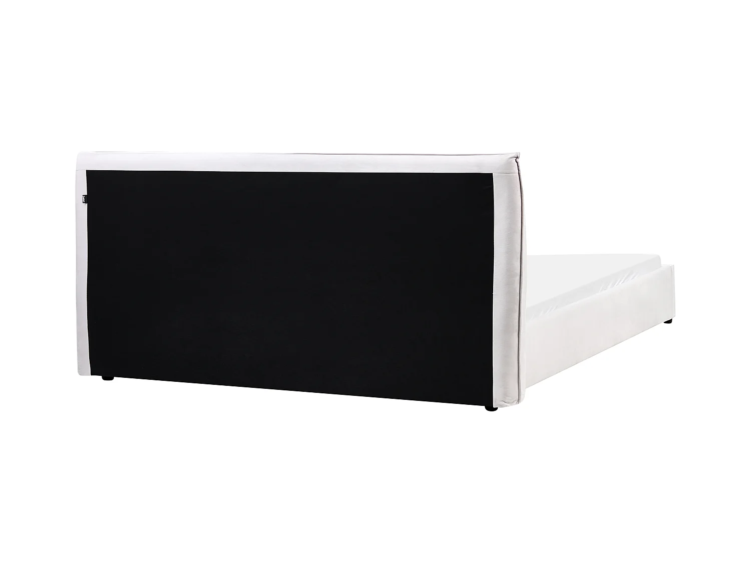 Lit avec sommier Velours LAVAUR 180 x 200 cm Blanc cassé